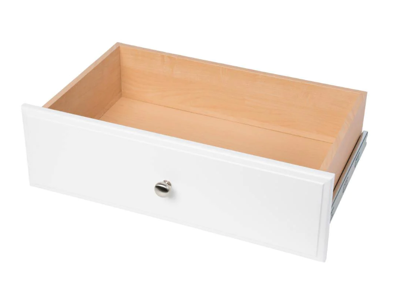 8 in. H x 24 in. W White Wood Drawer