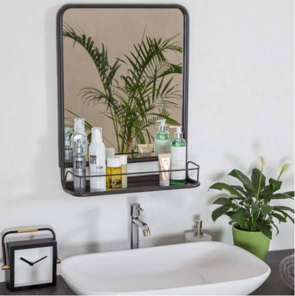 Moselle Wall Mirror With Shelf Salvage & Co Indy