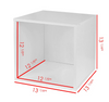 13 in. H x 13 in. W x 13 in. D White Wood 1-Cube Organizer KB1056