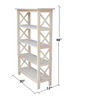48 in. Unfinished Wood 4-shelf Etagere Bookcase with Adjustable Shelves VB377