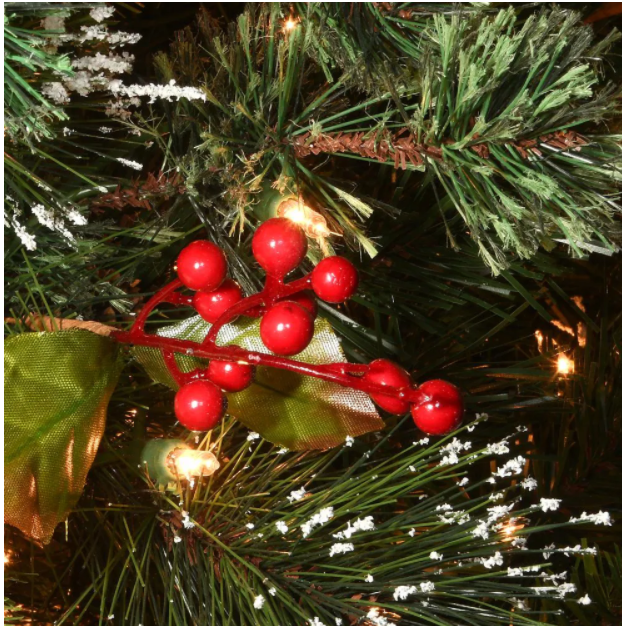 6.5 ft. Wintry Pine Medium Artificial Christmas Tree with Clear Lights
