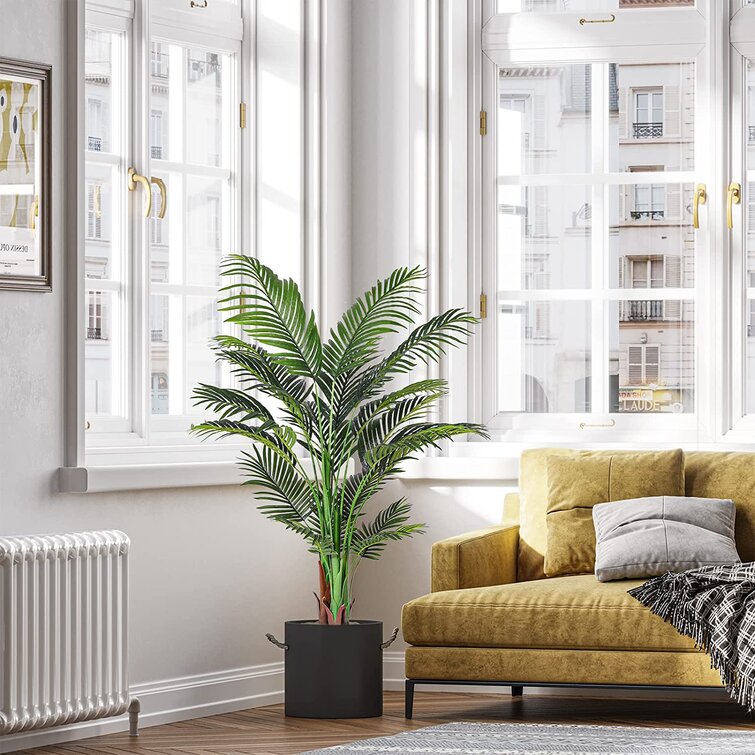 2 Artificial Palm Tree in Pot Set