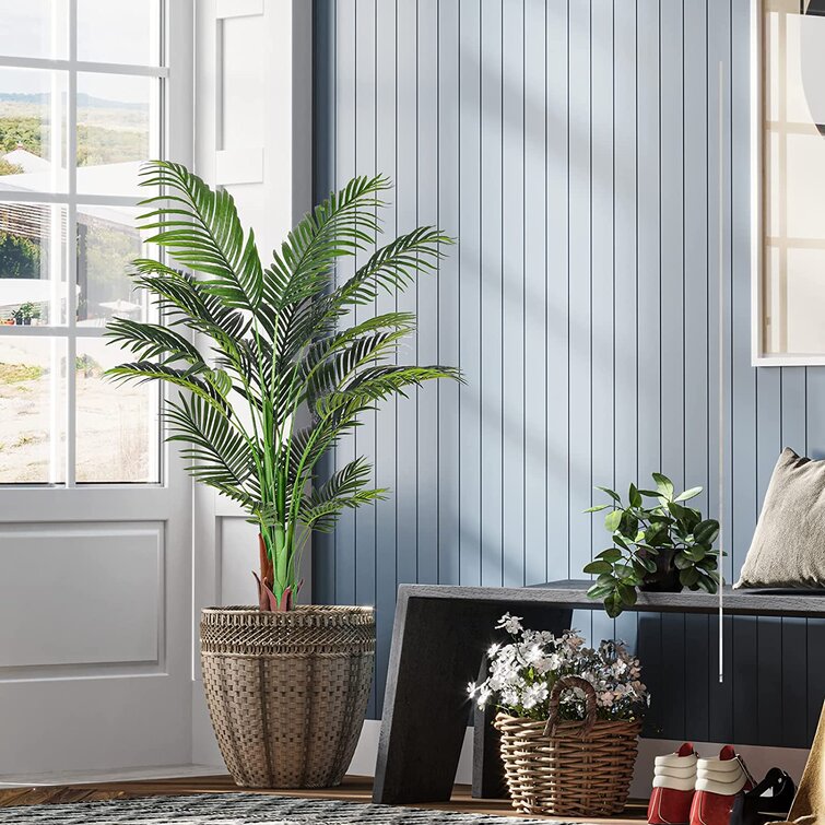 2 Artificial Palm Tree in Pot Set