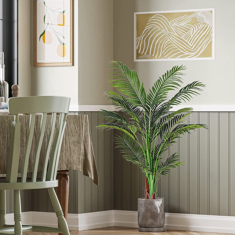 2 Artificial Palm Tree in Pot Set