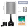 2 Pack Bedroom Lamps Touch Control For Living Room With 2 USB Charging Ports, 17.7'' H x 17.9'' H (Set of 2)