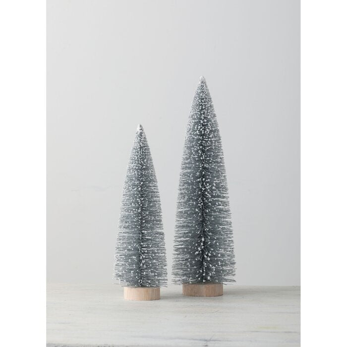 2 Piece Bottle Brush Tabletop Tree Set EJ335