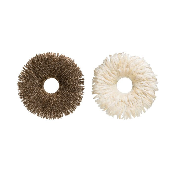 2 Piece Feather and Bamboo Wall Decor Set (#K1728)