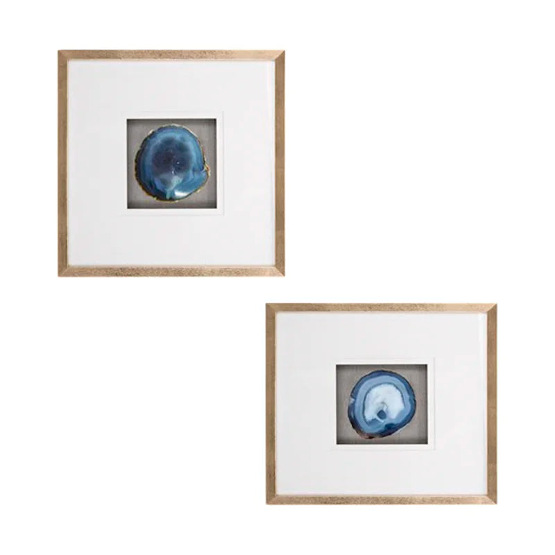 2 Piece Framed Agate Wall Décor Set
