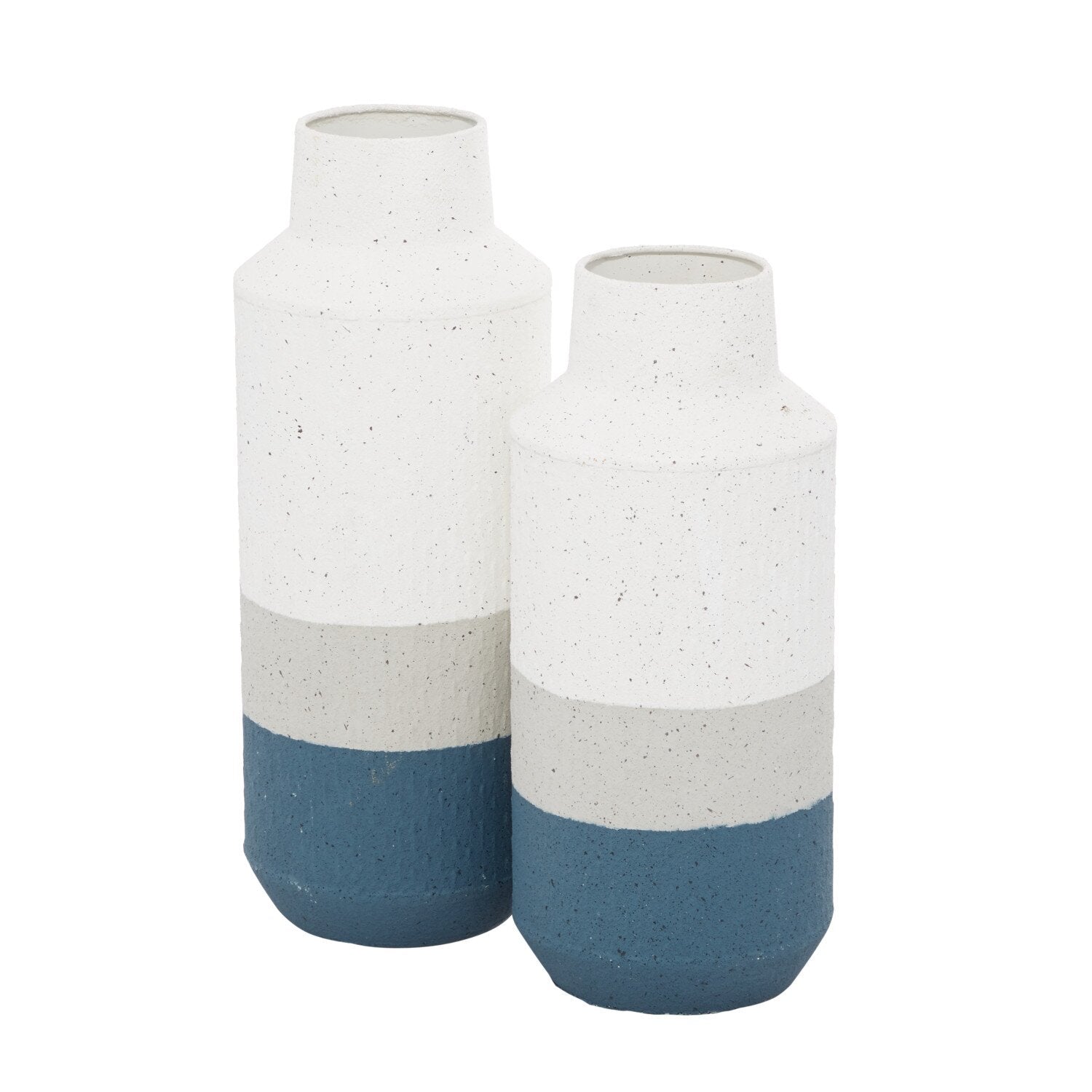 2 Piece Judith White/Gray/Blue Wood Table Vase Set CYB118
