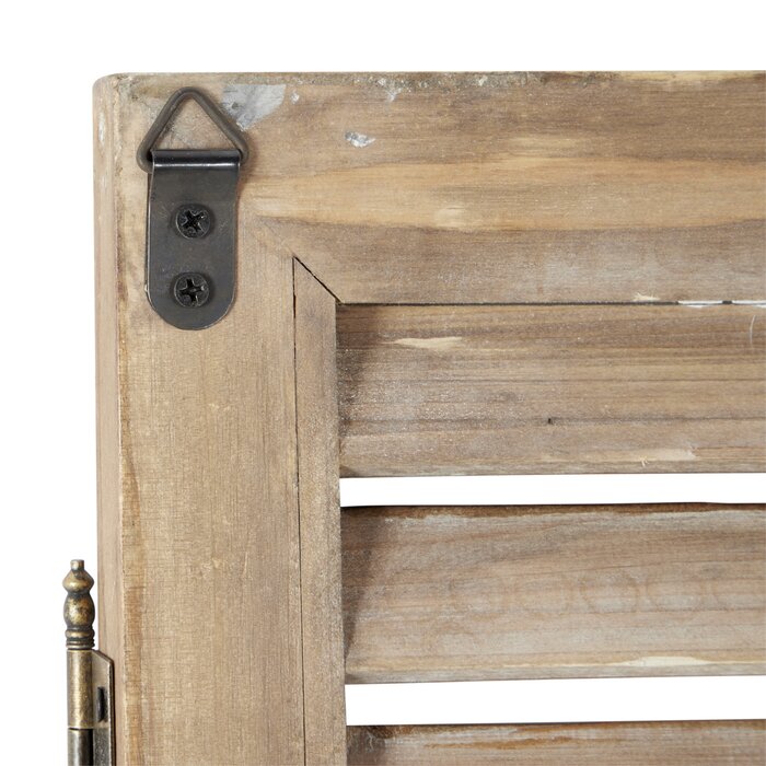 2 Piece Large Wood and Metal Garden Door Wall Décor Set