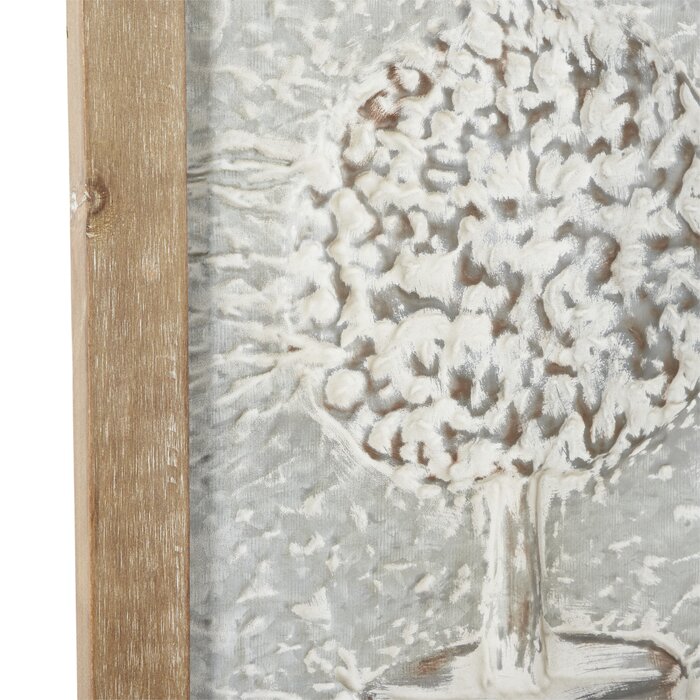 2 Piece Large Wood and Metal Garden Door Wall Décor Set