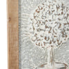 2 Piece Large Wood and Metal Garden Door Wall Décor Set