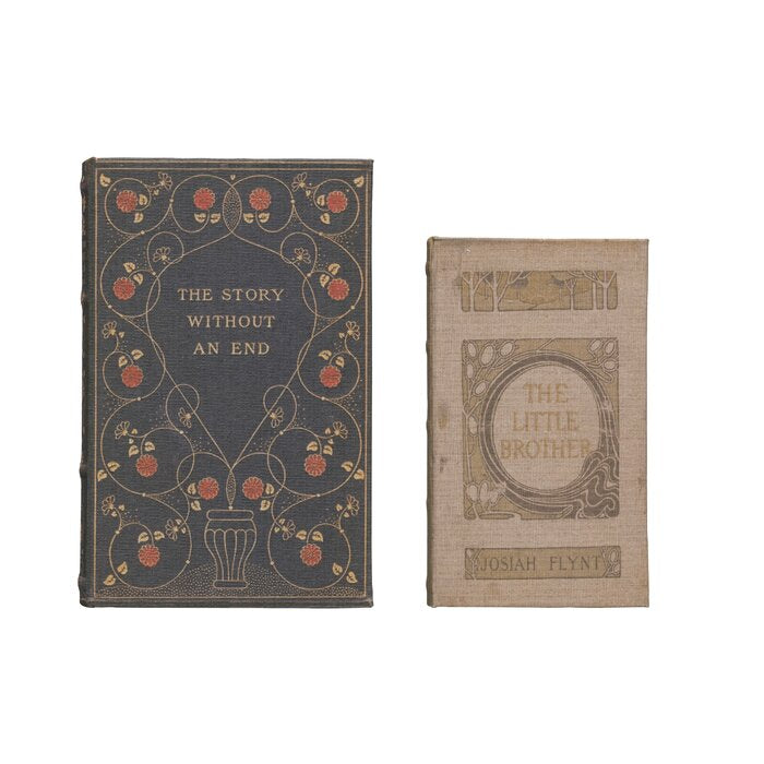 2 Piece Machado Reproduction Canvas and Wood Decorative Book Set EE1034