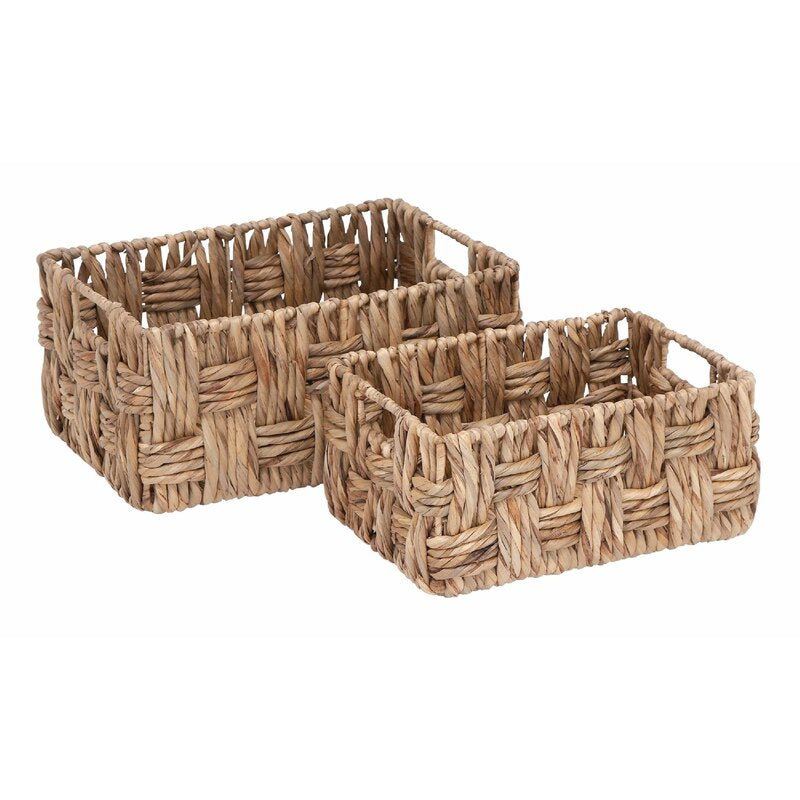 2 Piece Metal/Wicker Basket Set (Set of 4) KB937
