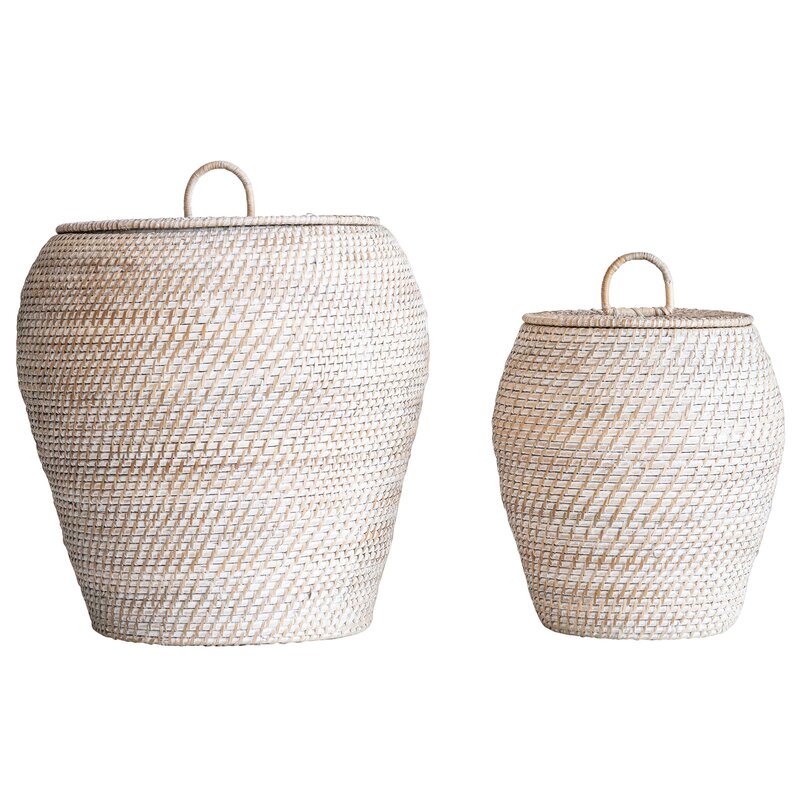 2 Piece Rattan Basket Set (set of 2 baskets) CYB628