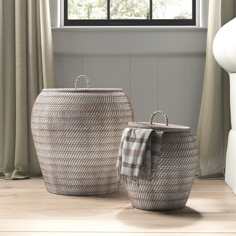 2 Piece Rattan Basket Set (set of 2 baskets) CYB628