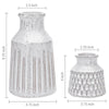 2 Piece Shoell White Ceramic Table Vase Set (Set of 2) HAB110
