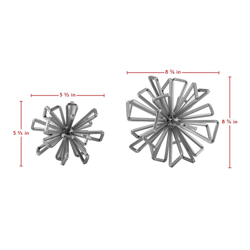 2 Piece Sienna Starburst Sculpture Set