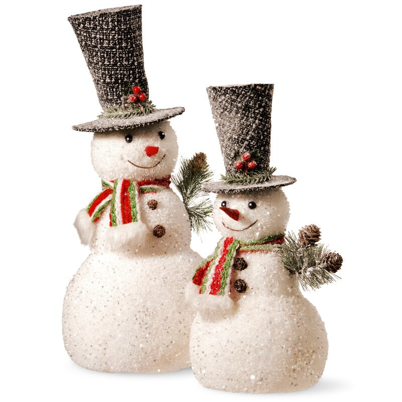 2 Piece Snowman Set, 8'' x 8''