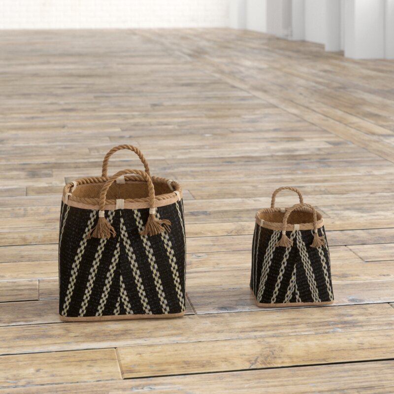 2 Piece Wicker Basket Set K7106