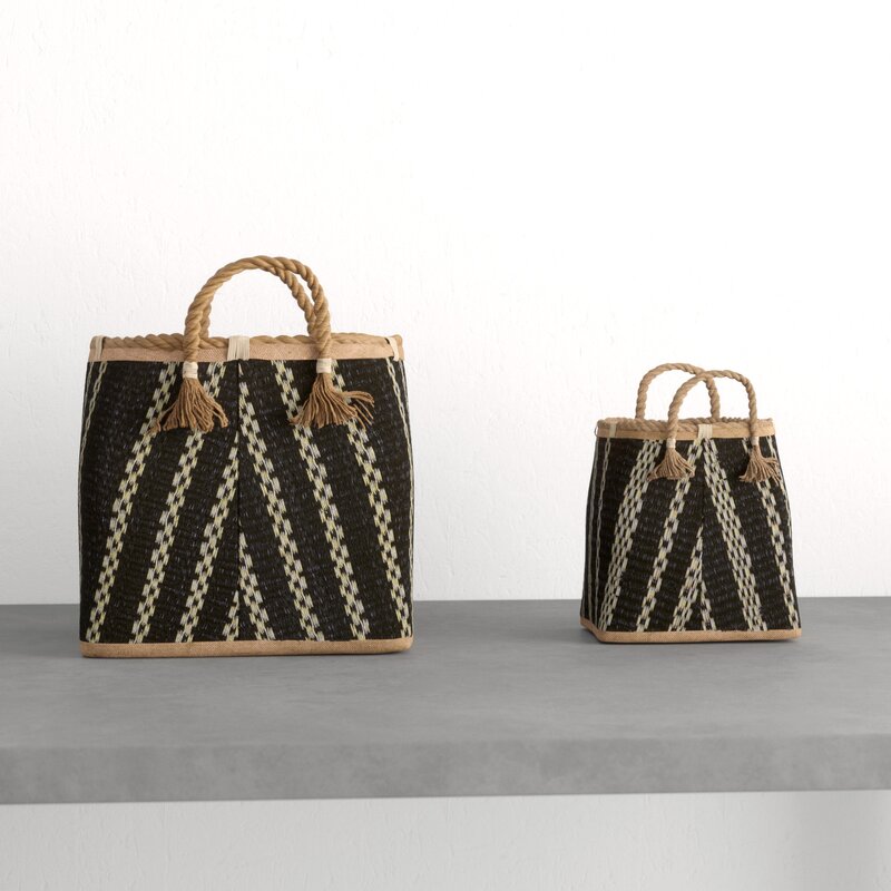 2 Piece Wicker Basket Set K7106