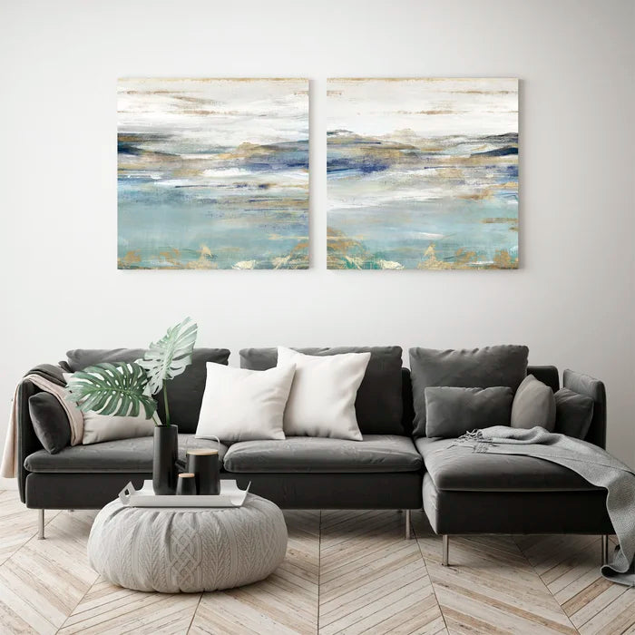 2 Piece Wrapped Canvas Painting 2 Boxes