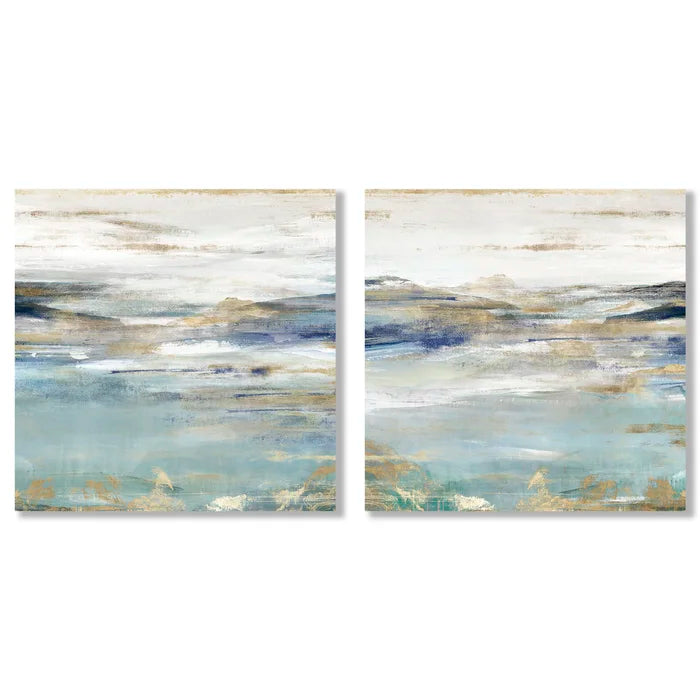 2 Piece Wrapped Canvas Painting 2 Boxes