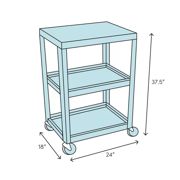 2 Shelf Tub Utility Cart