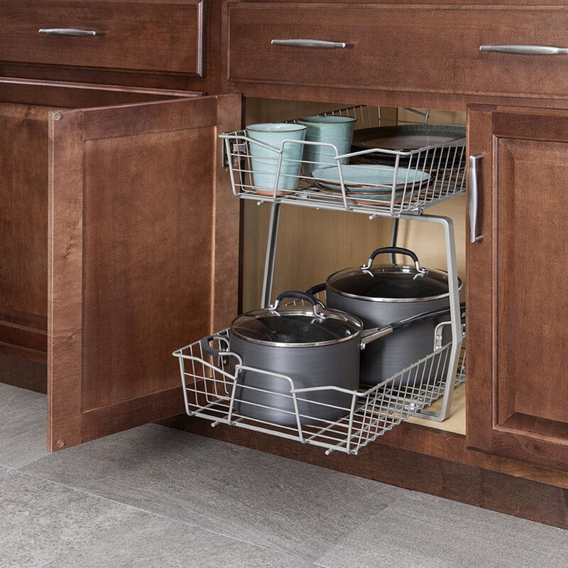 18.88" H x 14.62" W x 20" D 2 Tier Pull Out Drawer HAB237