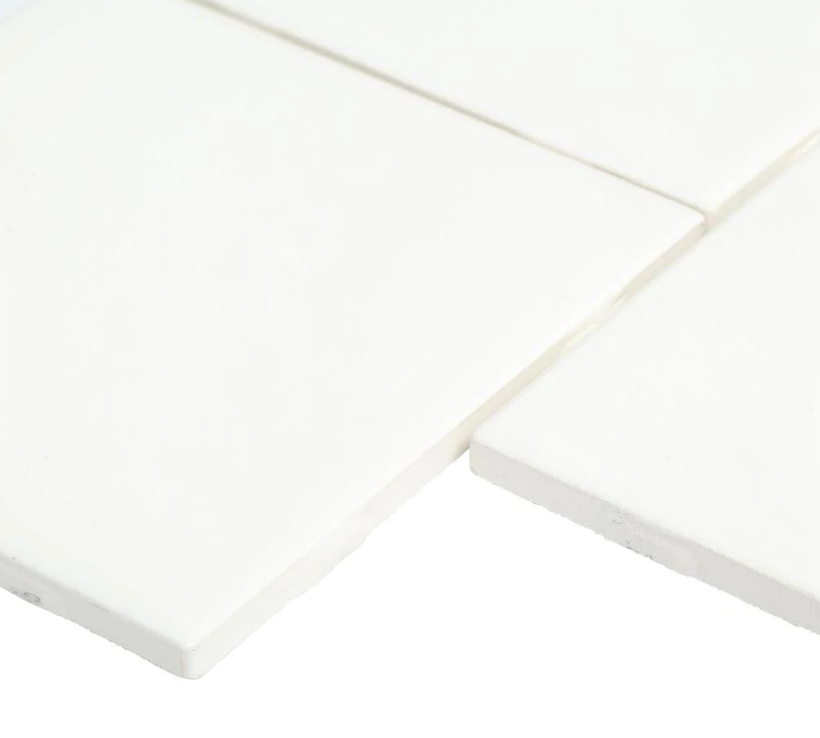 Semi-Gloss White 4-1/4 in. x 4-1/4 in. Ceramic Wall Tile (12.5 sq. ft. / case) (3 cases)