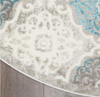 Boho Gray/Blue 7 ft. 10 in. Indoor Round Area Rug KRUG266-P10
