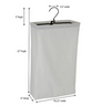 White Hanging Laundry Bag with Black Trim (Set of 2)