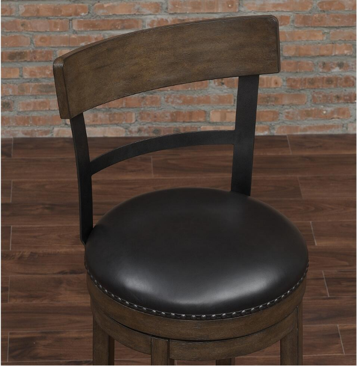 Taranto 30 in. Washed Brown Swivel Bar Stool VB367