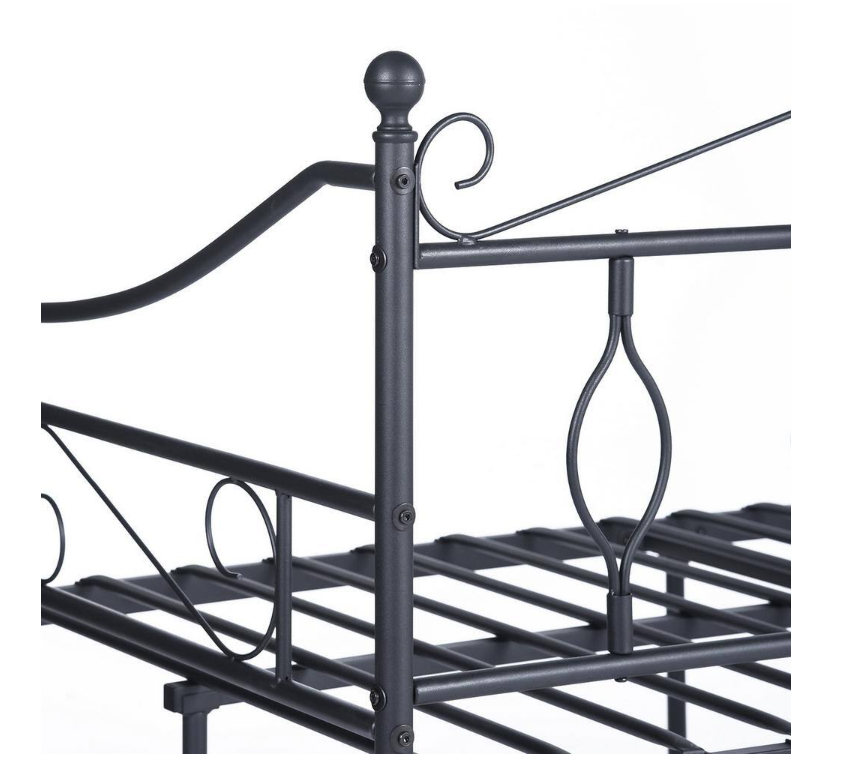 Black Twin Daybed Metal Platform Bed Foundation
