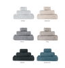 Aura Textured SILVER Bath Towels Bath Sheet (Set of 2)