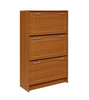 49.6 in. H x 29.3 in. W Brown Laminate Shoe Storage Cabinet