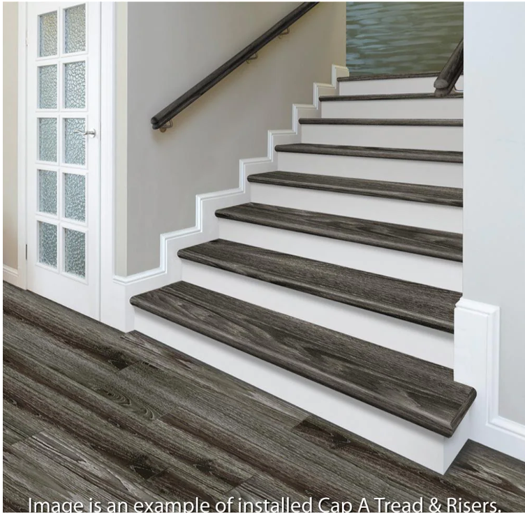 Graceland Oak 47 in. Length x 12-1/8 in. Deep x 1-11/16 in. Height Laminate to Cover Stairs 1 in. Thick Set of 4, (in 4 boxes)