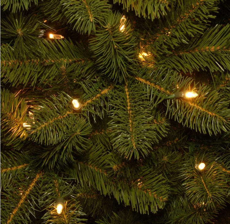 6.5 ft. Downswept Douglas Pencil Slim Fir Artificial Christmas Tree with Dual Color LED Lights