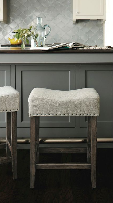 24" Rumford Saddle Counter Height Barstool with Wood Leg - Threshold™