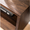 18-Inch Dark Walnut Modern Single Drawer Hairpin Leg Side Table KB858