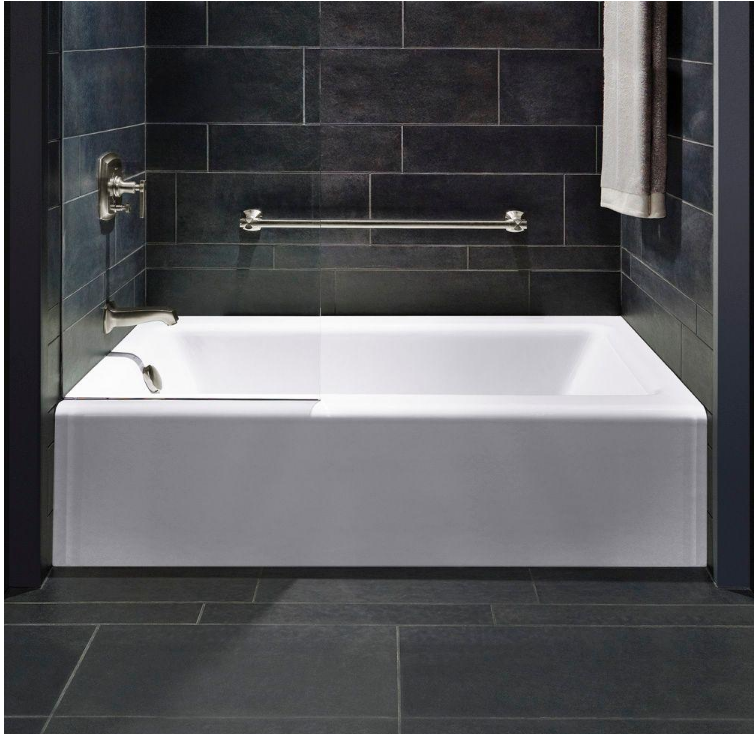Bellwether 60 in. x 32 in. ADA Cast Iron Alcove Bathtub with Integral Farmhouse Apron and Left-Hand Drain in White