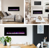 54 in. LED Fire and Ice Electric Fireplace with Remote in Black