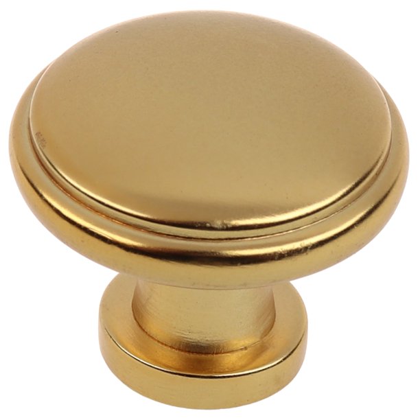 1.125 in. Round Ring Classic Cabinet Knobs, Brass Gold, Pack of 10