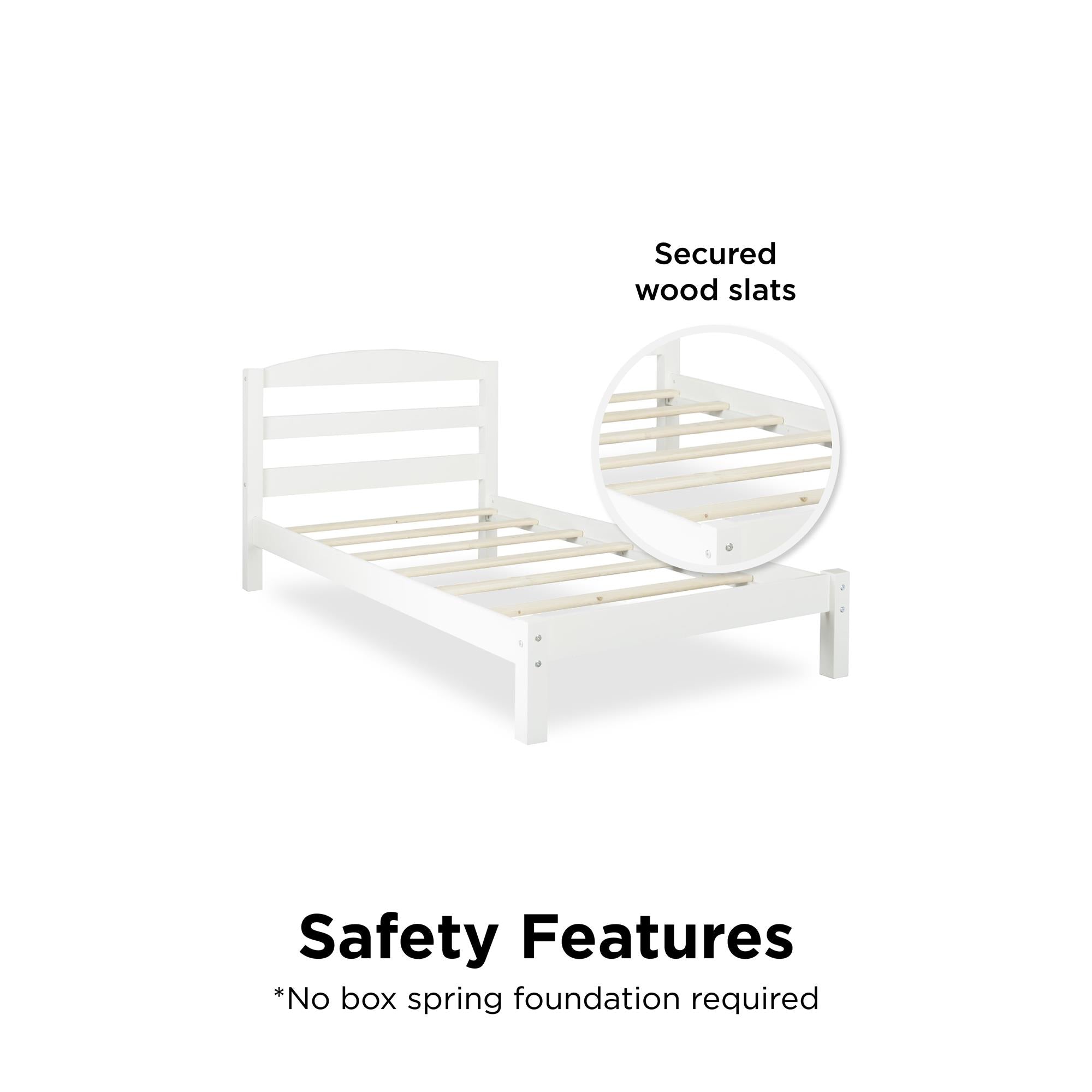 Better Homes & Gardens Leighton Twin Size Bed Frame, Bedroom Furniture, White RM320