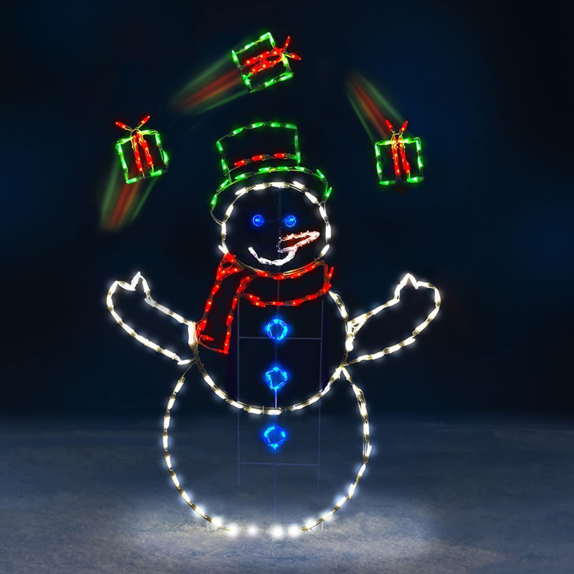 60 In Pro-Line LED Animation Juggling Snowman Christmas Yard Decoration