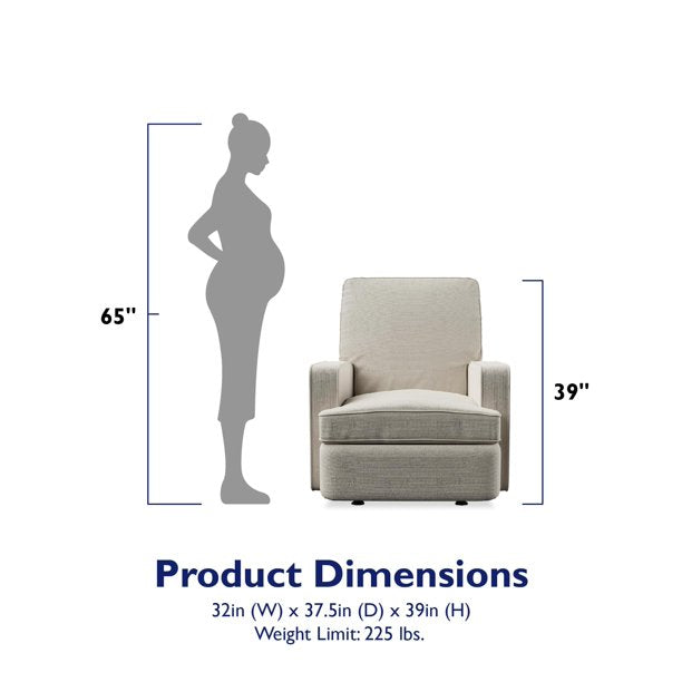 Baby Relax Salma Rocker Recliner Nursery Chair, Beige