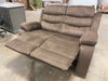 Bill 60 in. Brown  Polyester 2-Seater Reclining Loveseat with Square Arms OP029