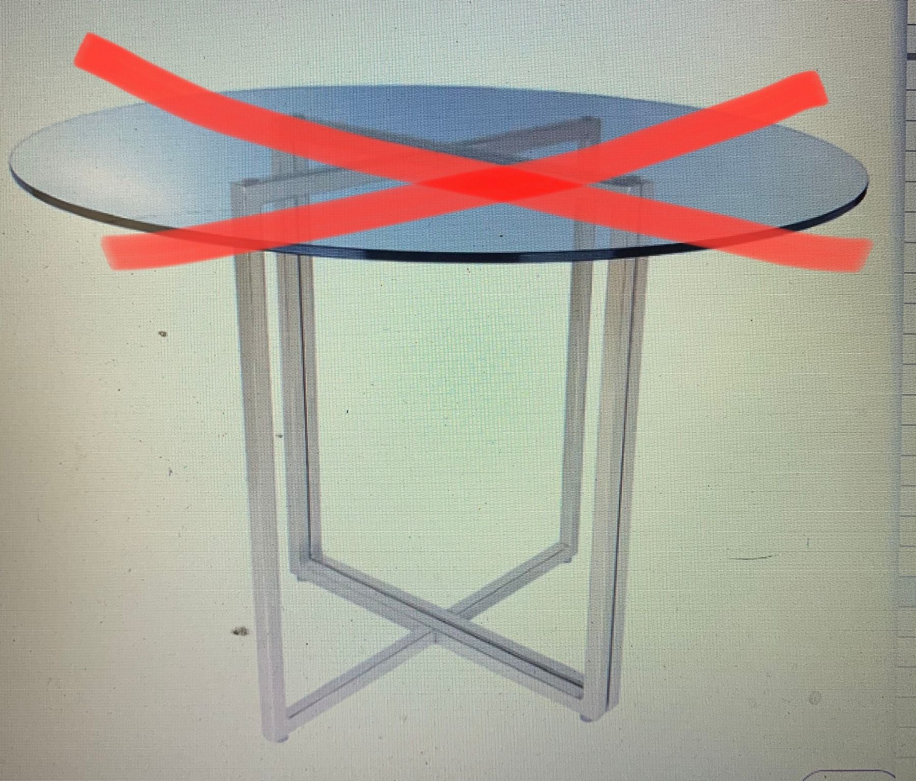 48" L x 48" W Mohni Trestle Dining Table