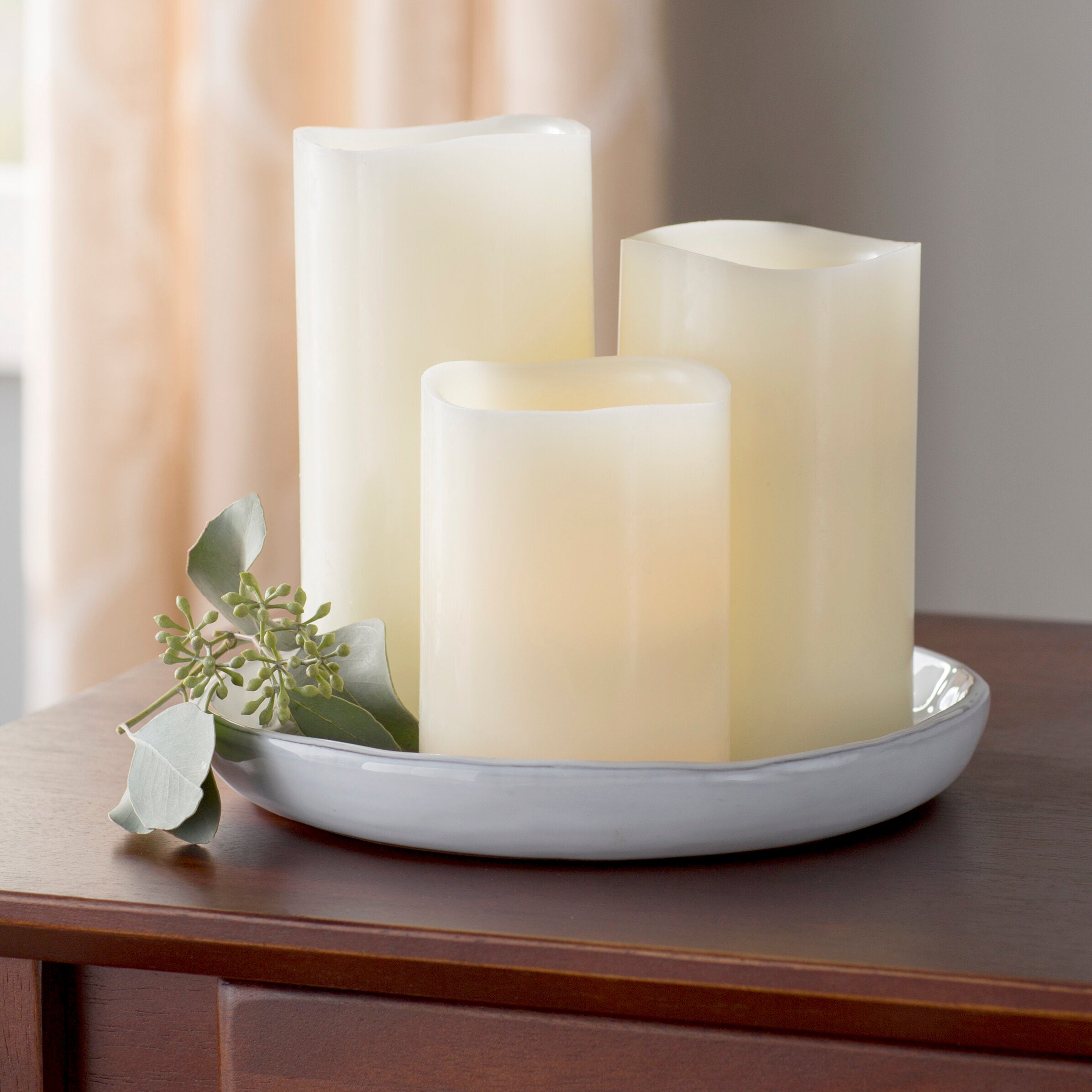 3 Piece Unscented Flameless Candle Set (#899)