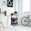 3-tier Rolling Steel Utility Cart with Wheels